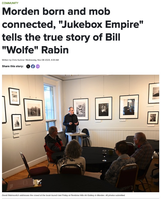 "Jukebox Empire" tells the true story of mob connected Bill "Wolfe" Rabin Written by Chris Sumner